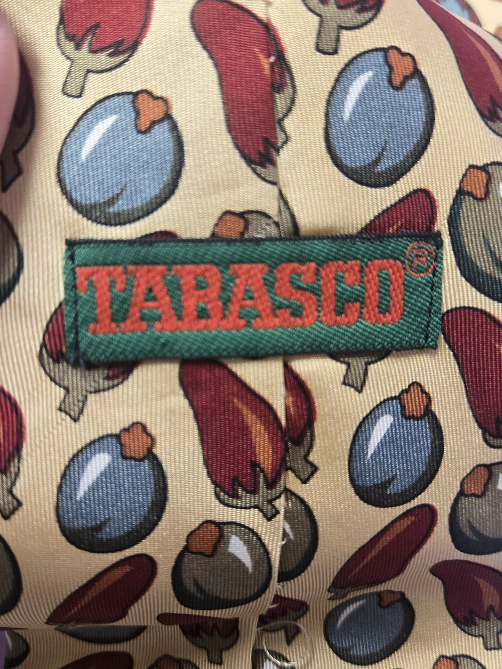 Tabasco Hot Sauce Pepper Novelty Necktie Men's Tie
